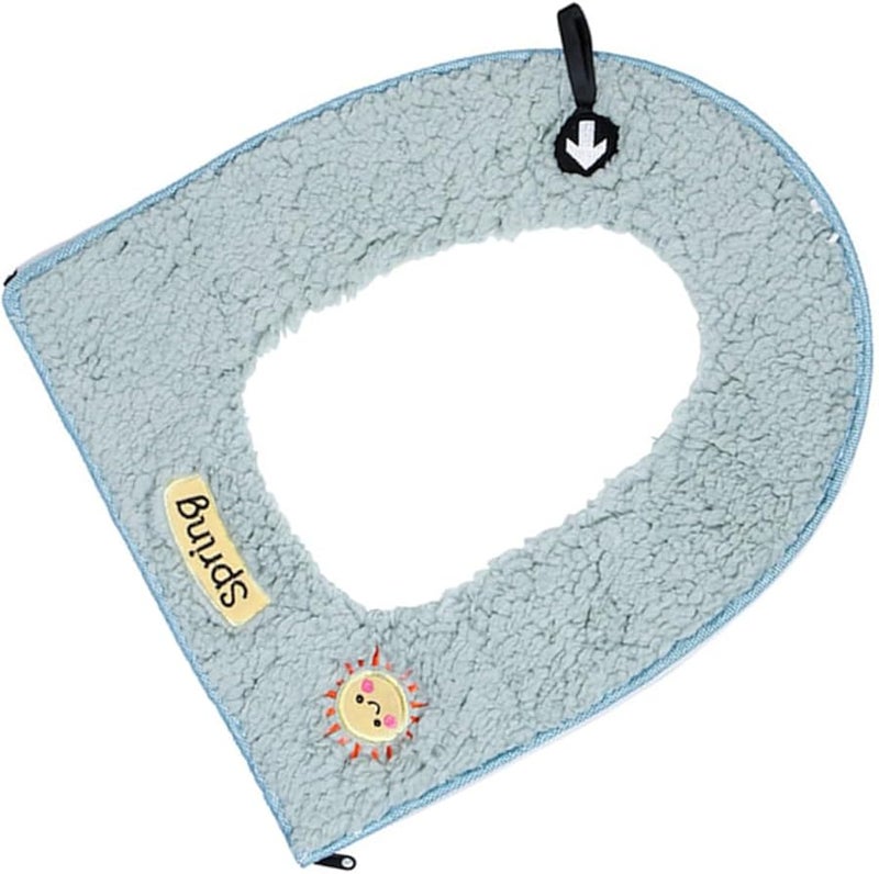 غطاء مقعد مرحاض عالمي ناعم ودافئ وسادة سميكة للشتاء مقعد مرحاض قياسي - Image 1